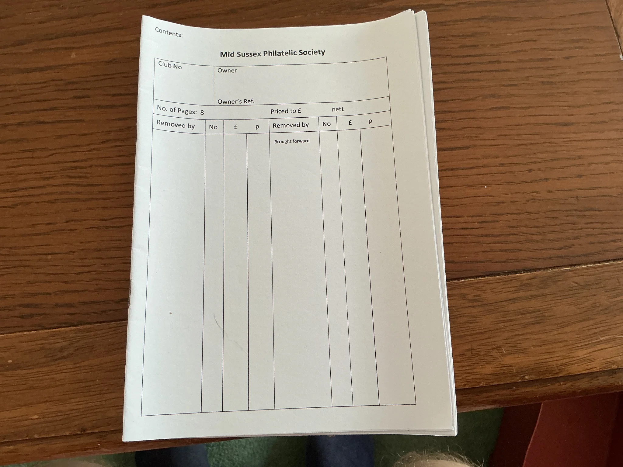 Mid Sussex Exchange Packet