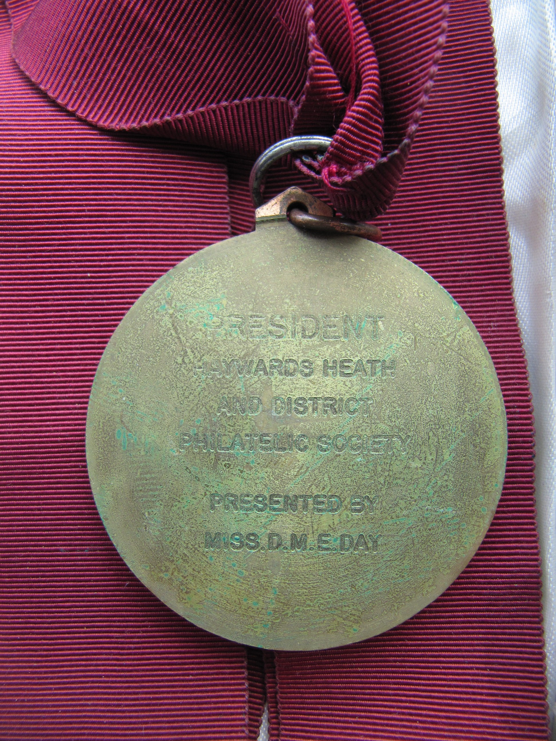The Mid Sussex Philatelic Society President's medal